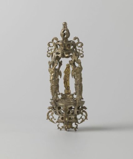 Crown of a ceremonial staff with Mary on the globe