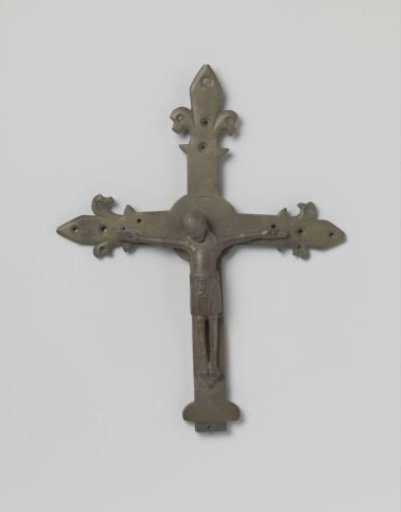 Crucifix decorated with French lilies