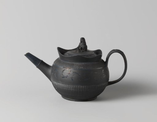 Earthenware Teapot with Lid, Neale & Palmer Black Basalt