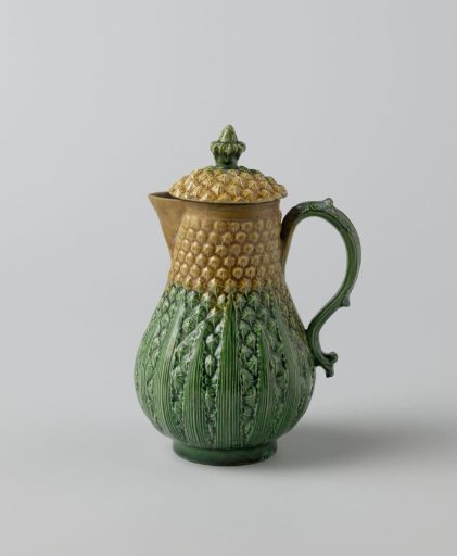Mug of hard-fired earthenware; Whieldon ware, pineapple ware