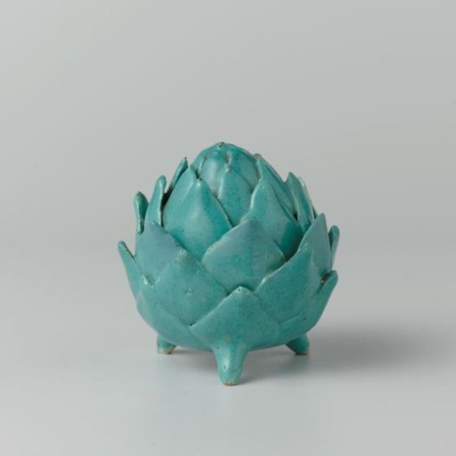 Lid of a butter dish in the shape of an artichoke, made of faience