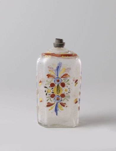 Vase with Flower Swags, Shrub Branches, and Serpentine Ribbons