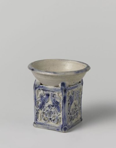 Salt Cellar with Birds and Scrolls