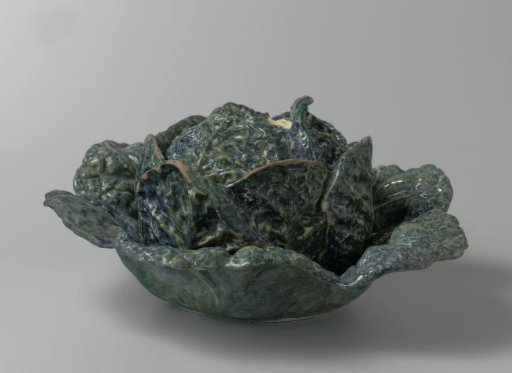 Bowl for a Soup Tureen Shaped Like a Green Cabbage