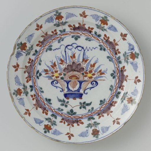 Dish of Polychrome Faience