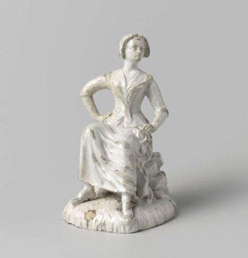 Figure of English earthenware, fine faience