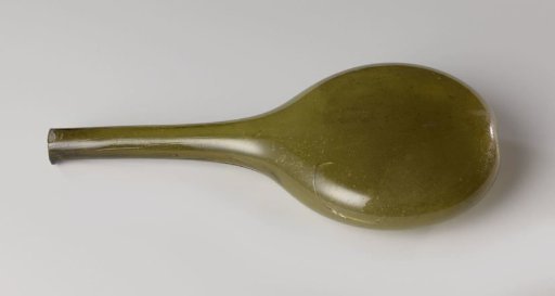 Water bottle with a flattened, globular body