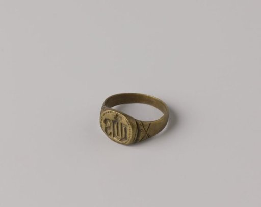 Signet Ring with Gothic Letters