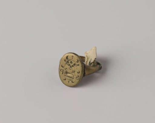 Signet Ring with Coat of Arms and SP