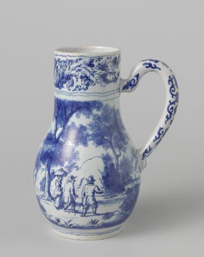 Three painted jugs