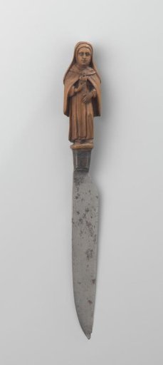 Knife with a Handle Representing a Nun with a Pot