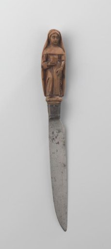 Knife with a Handle Representing a Nun with a Flaming Heart