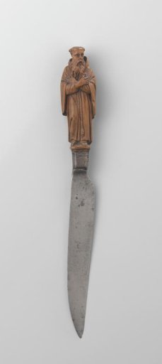 Knife with a Handle Representing a Monk with a Beard
