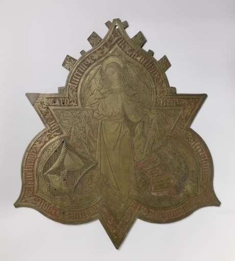 Central Plate of the Tombstone of Gijsbert Willemsz Raet, with an Angel