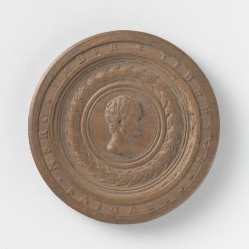 Half of a dam coin with portrait: Tiberius Claudius Nero Germanicus