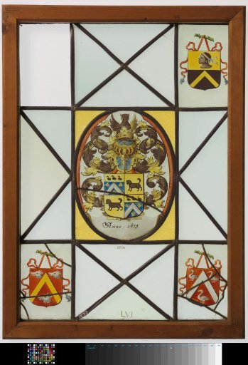 Pane with the coats of arms of Boudaen and Courten