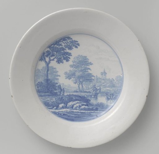 Dish with a Landscape