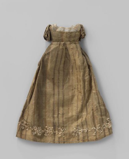 Jacket of silk with woven striped pattern, belonging to a doll