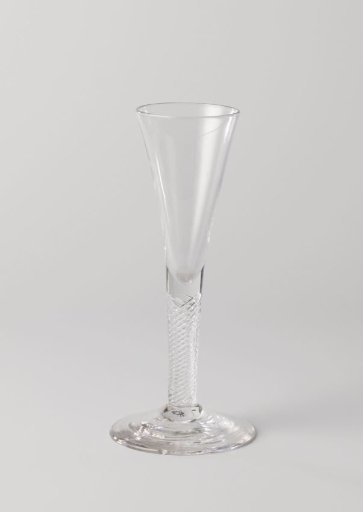 Sling glass with a funnel-shaped bowl