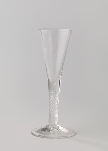 Sling glass with a funnel-shaped bowl