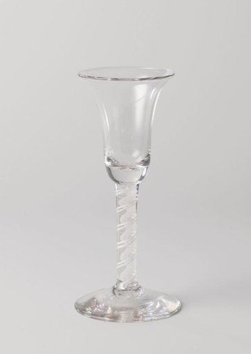 Blown glass with a bell-shaped cup