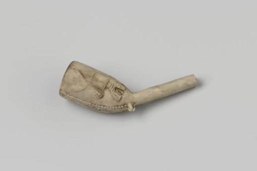 Pipe bowl, depicting a mill and a fisherman