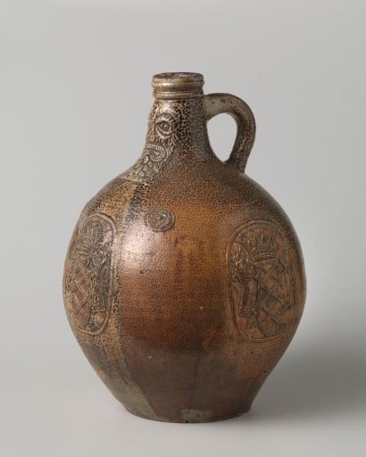 Jug (Bartmann jug) with the coat of arms of Amsterdam