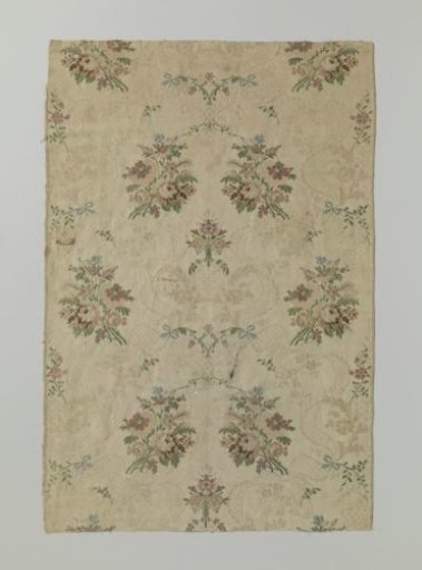Fragment of Multicolored Embroidered Silk