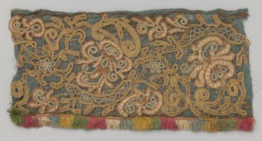 Linen, fragment, blue