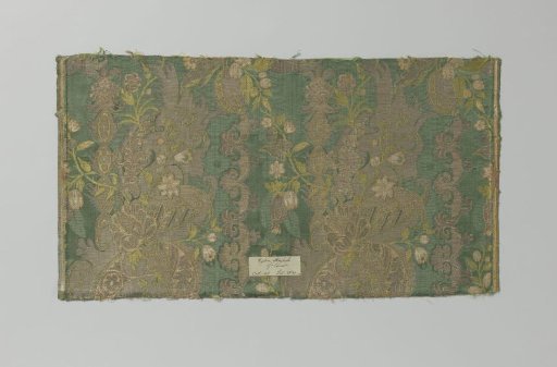 Fragment of multicoloured brocaded silk