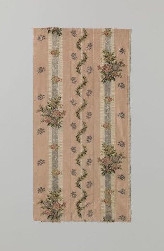 Fragment of Multicolored Brocaded Silk