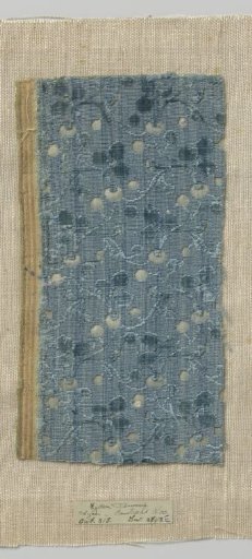 Fragment of silk velvet with satin