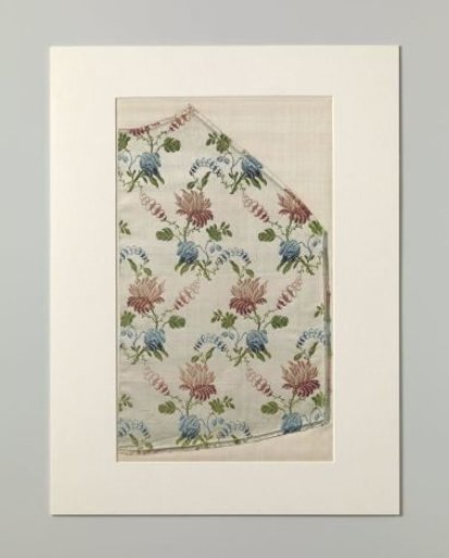 Fragment of multicolored silk satin