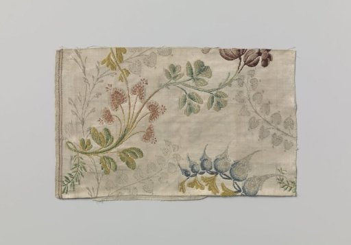 Fragment of multicolored silk satin