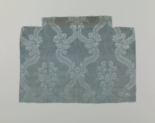 Fragment of blue silk damask
