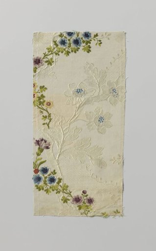 Fragment of Multicolored Brocaded Silk