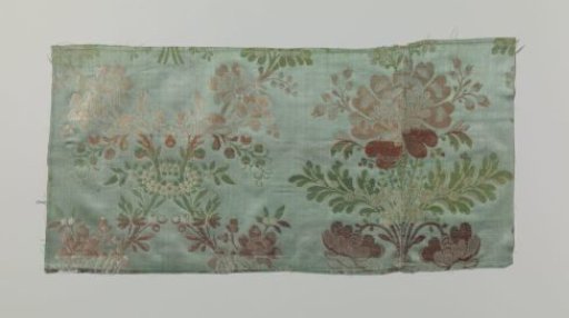 Fragment of multicolored silk satin