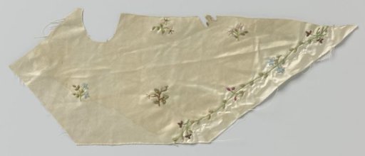 Fragment of multicolour embroidered textile