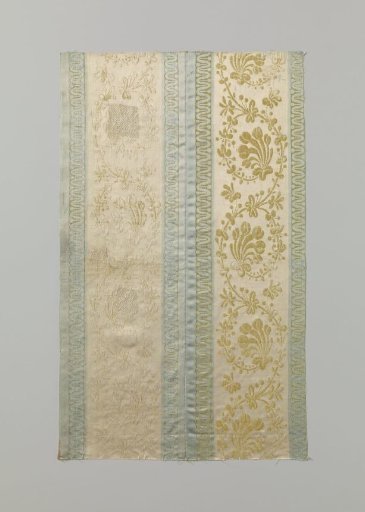 Fragment of multicolored silk satin