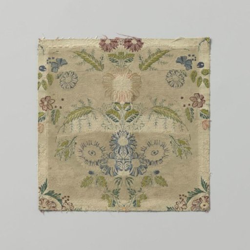 Fragment of Ecru Silk with Pattern
