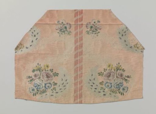 Fragment of Multicolored Embroidered Silk