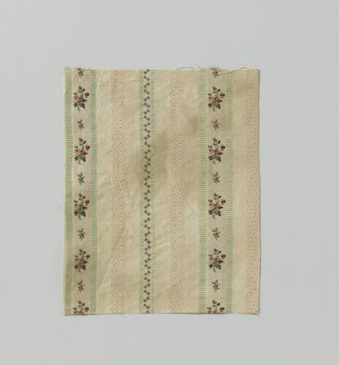 Fragment of multicoloured striped silk mexicaine