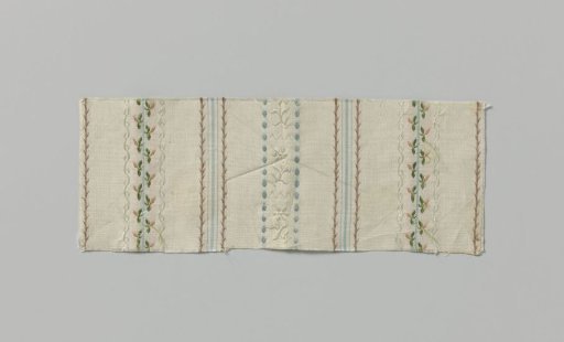 Fragment of multicoloured striped silk mexicaine