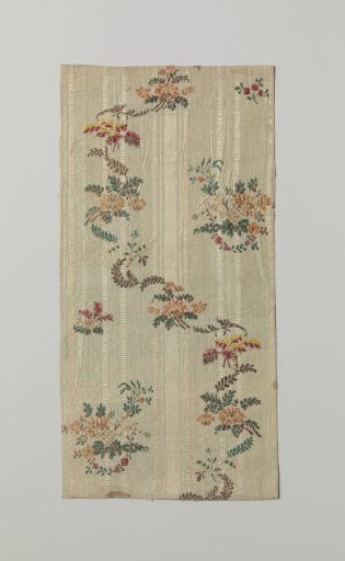 Fragment of Multicolored Silk Mexican