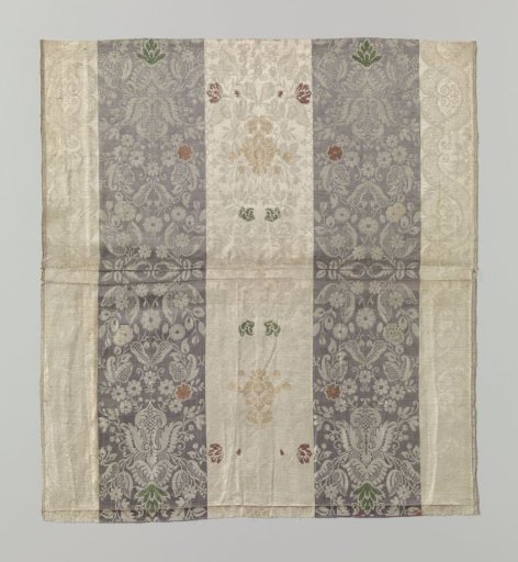 Fragment of Multicolored Brocaded Silk