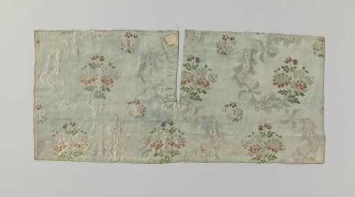 Fragment of multicolored silk satin