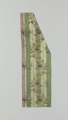 Fragment of multicolored striped silk mexicaine