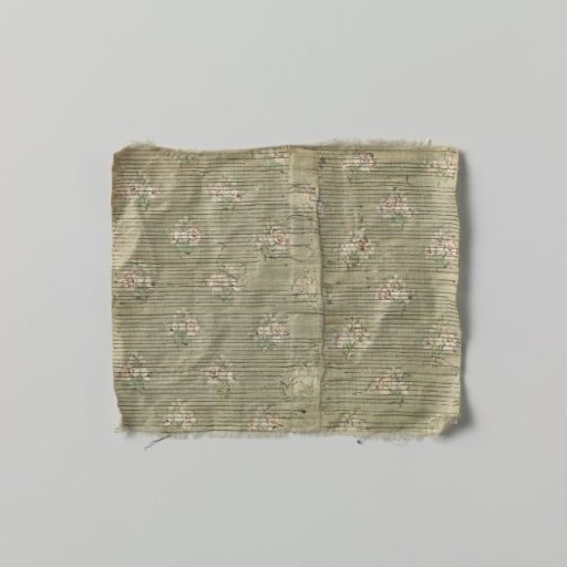 Fragment of a silk textile with printed design