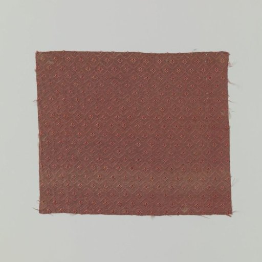 Fragment of red silk droguet