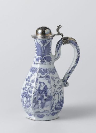 Ewer with silver lid
